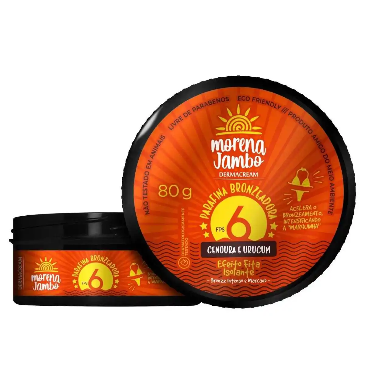 Parafina Bronzeadora Cenoura e Urucum Dermacream FPS 6 80g